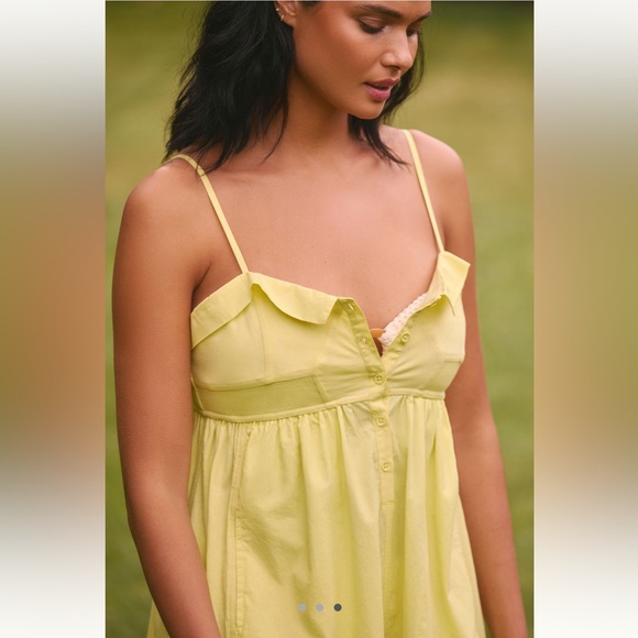 NWT Anthropologie Yellow Romper - Picture 3 of 3